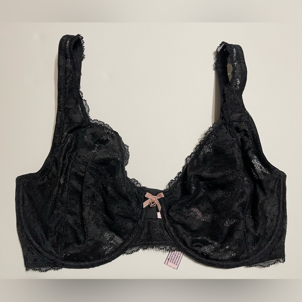 Victoria Secret Unlined Demi Black Lace Bra Body Victoria Secret 34G Adjustable